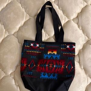 Tribal Pattern Tote Bag - Black and Red